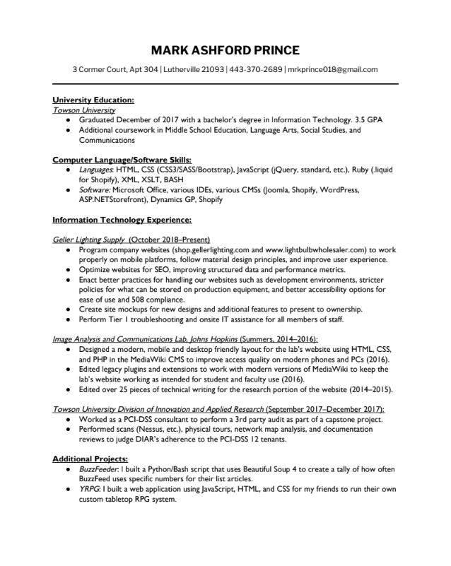 picture of resume